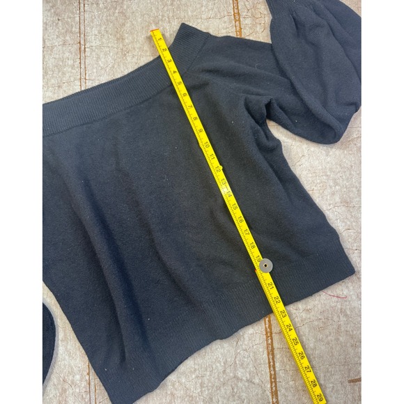 Treasure & Bond Black Off-Shoulder Sweater Women XL Balloon Sleeve Nordstrom NWT - Picture 5 of 8